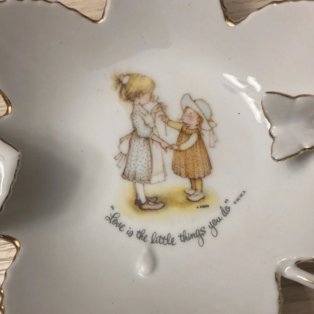 Holly Hobby vintage  porcelain trinket dish